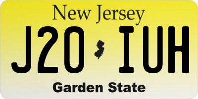 NJ license plate J20IUH
