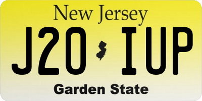 NJ license plate J20IUP