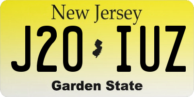 NJ license plate J20IUZ