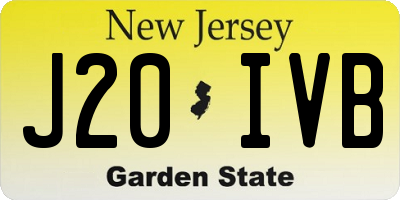 NJ license plate J20IVB