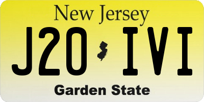 NJ license plate J20IVI