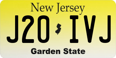 NJ license plate J20IVJ
