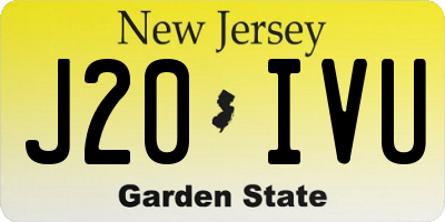 NJ license plate J20IVU