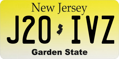 NJ license plate J20IVZ