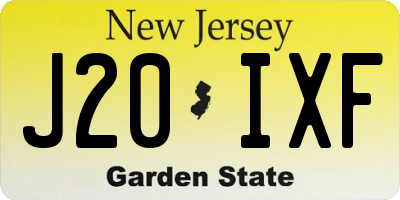 NJ license plate J20IXF