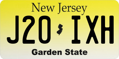 NJ license plate J20IXH