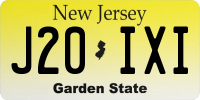 NJ license plate J20IXI