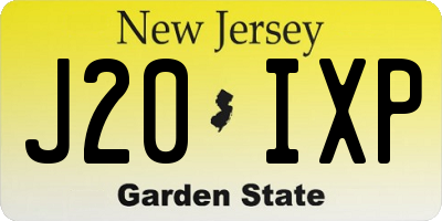 NJ license plate J20IXP