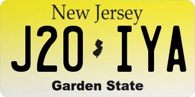 NJ license plate J20IYA