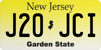 NJ license plate J20JCI