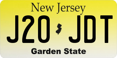 NJ license plate J20JDT