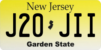 NJ license plate J20JII