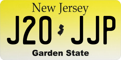 NJ license plate J20JJP