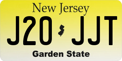 NJ license plate J20JJT