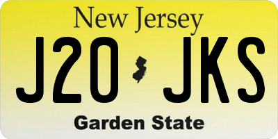 NJ license plate J20JKS