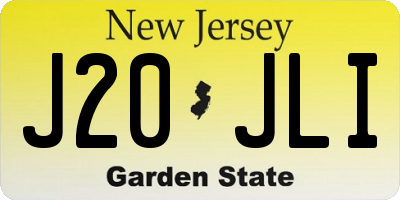 NJ license plate J20JLI