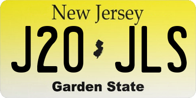 NJ license plate J20JLS