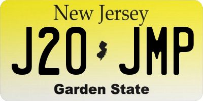 NJ license plate J20JMP