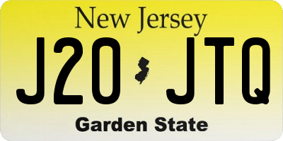 NJ license plate J20JTQ
