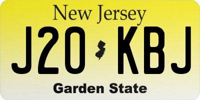 NJ license plate J20KBJ