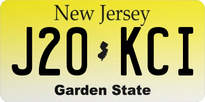 NJ license plate J20KCI