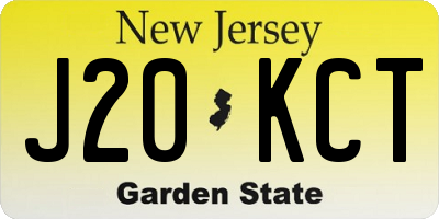 NJ license plate J20KCT