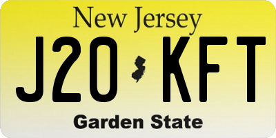 NJ license plate J20KFT
