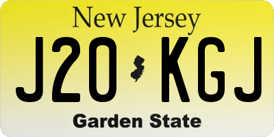 NJ license plate J20KGJ