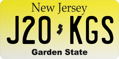 NJ license plate J20KGS