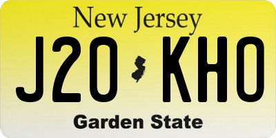 NJ license plate J20KHO