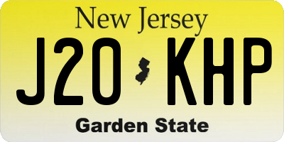 NJ license plate J20KHP