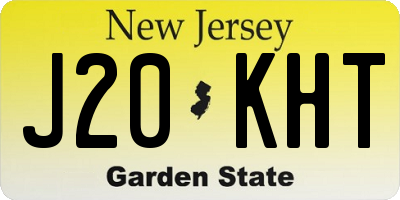 NJ license plate J20KHT
