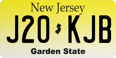 NJ license plate J20KJB