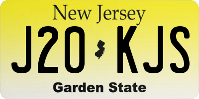 NJ license plate J20KJS