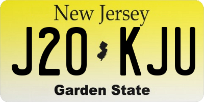 NJ license plate J20KJU