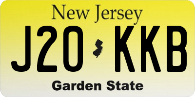 NJ license plate J20KKB