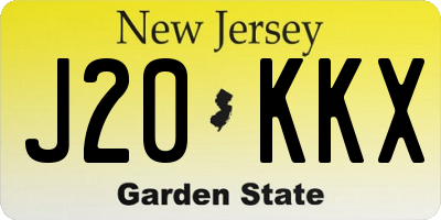 NJ license plate J20KKX