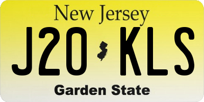 NJ license plate J20KLS