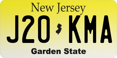 NJ license plate J20KMA