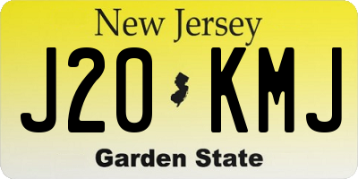 NJ license plate J20KMJ