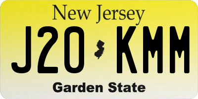 NJ license plate J20KMM