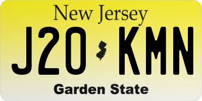 NJ license plate J20KMN