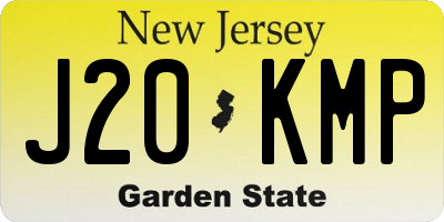 NJ license plate J20KMP
