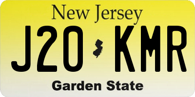 NJ license plate J20KMR
