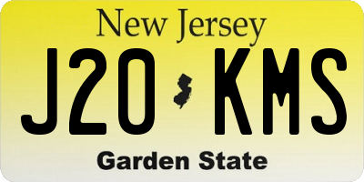 NJ license plate J20KMS