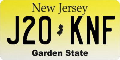 NJ license plate J20KNF