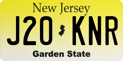 NJ license plate J20KNR