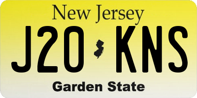 NJ license plate J20KNS