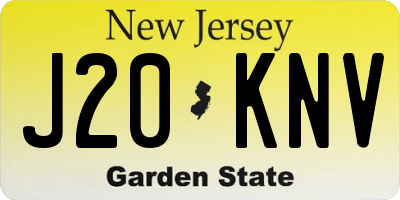 NJ license plate J20KNV