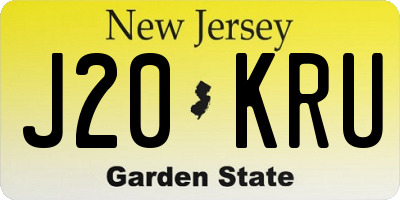 NJ license plate J20KRU